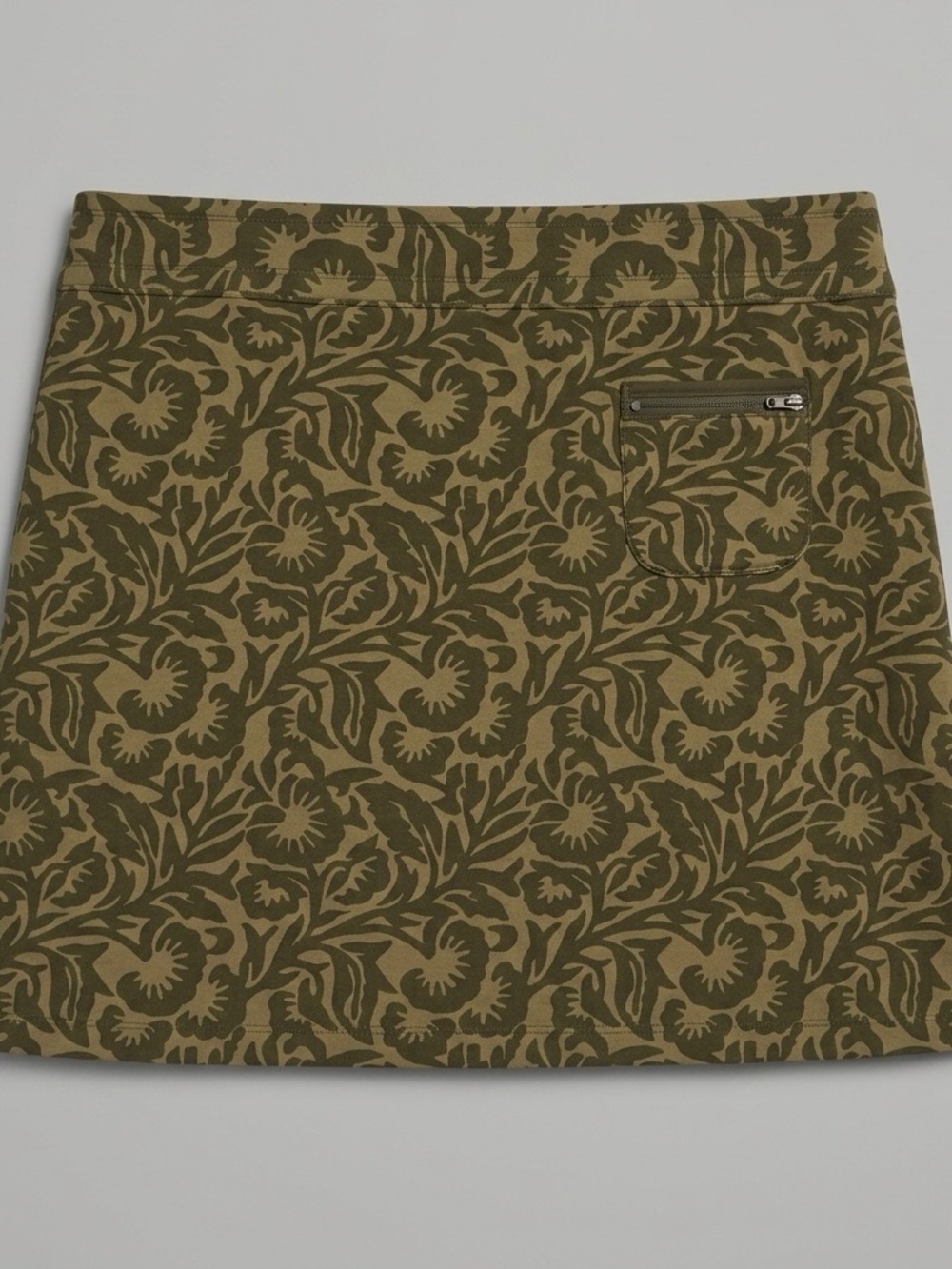 Liz Claiborne Olive and Khaki Floral Mini Skirt - Picture 2 of 5